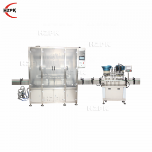 Automatic 10 heads filling machine + 2 heads rotary capping machine